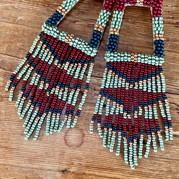 🌺🎉HP🎉🌺 NWT Anthropologie Deepa Beaded Fringe Chandeliers - Picture 7 of 16